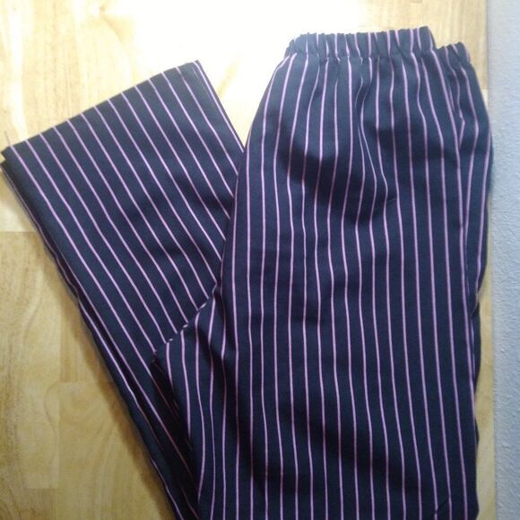 Vintage Charades Pinstripe Gangster Polyester Pants Pink Costume - Picture 1 of 7